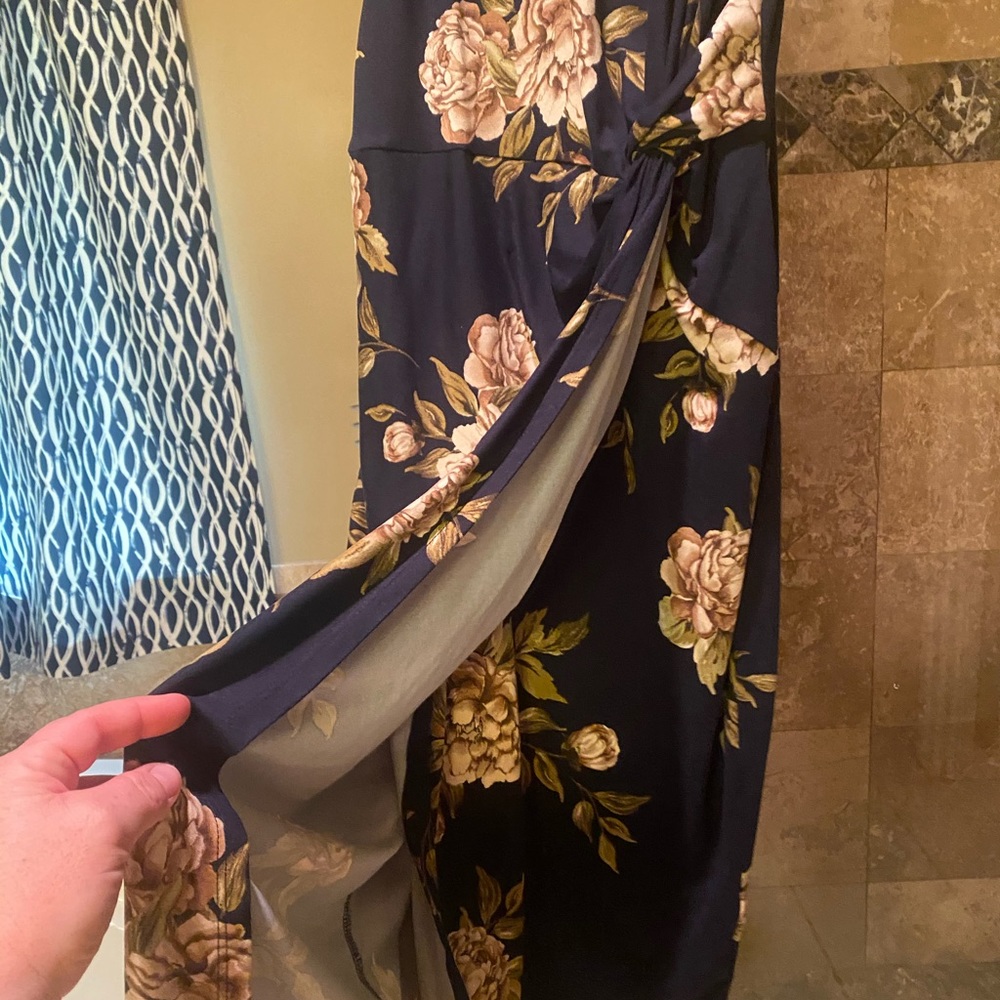 Beautiful floral mid-calf sexy dress